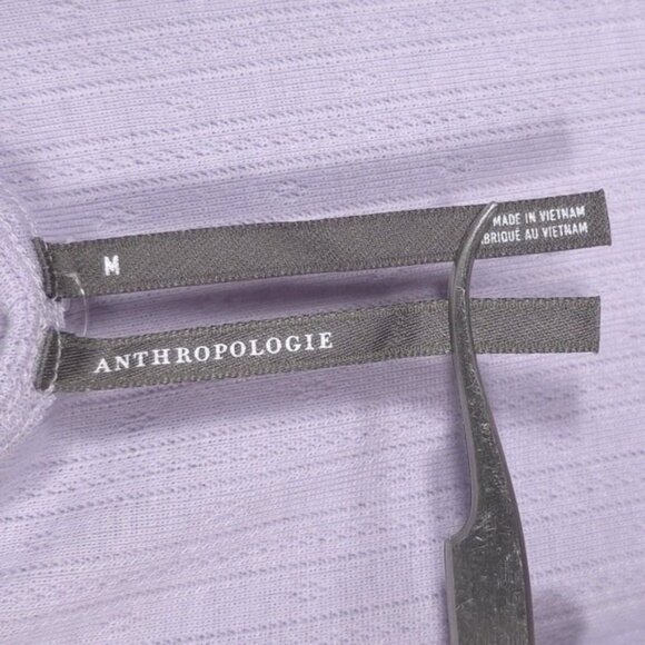 NWT Anthropologie Maxi Dress Sleeveless Pointelle Slip MEDIUM Lavender Back Slit - Picture 6 of 14